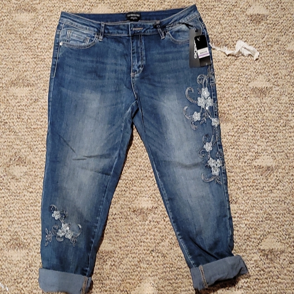 bebe crop jeans